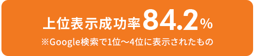 上位表示成功率84.2％